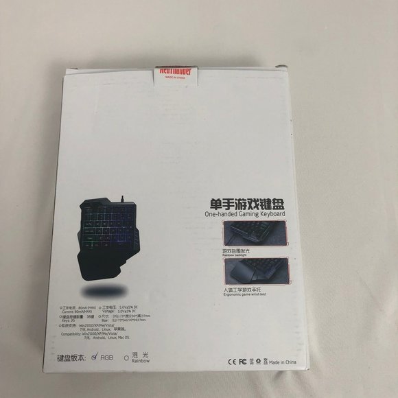 Red Thunder One-handed Gaming Keyboard New Open Box - Picture 2 of 6